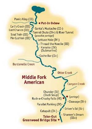 whitewater rafting river map